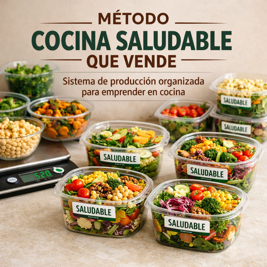 COCINA SALUDABLE QUE VENDE - El Método de Producción Organizada para crear un negocio rentable